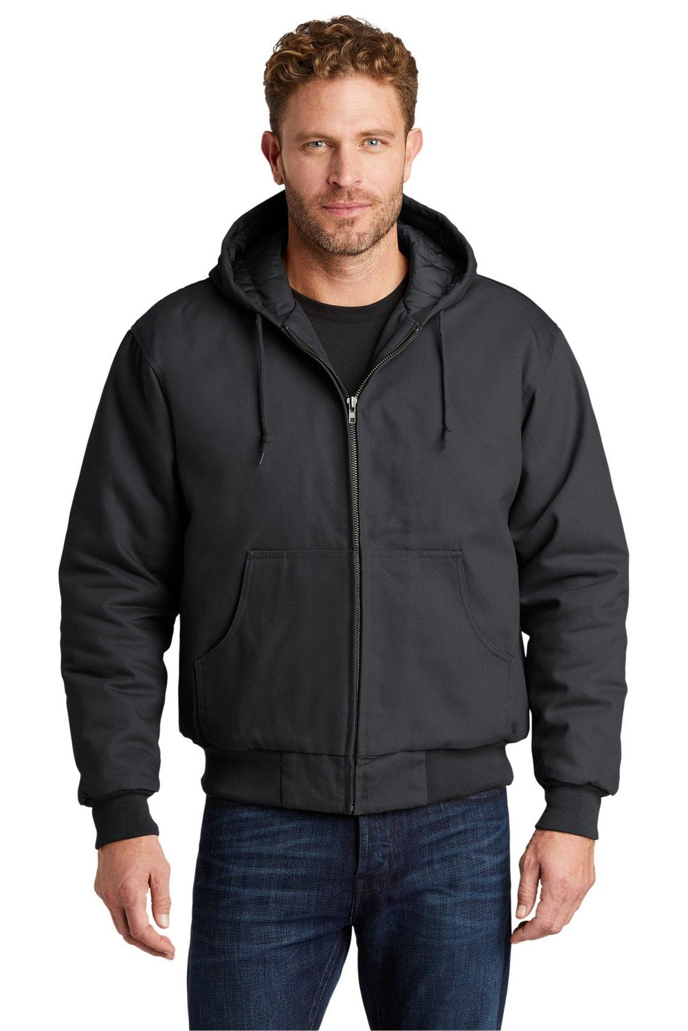 CornerStone Men's Duck Cloth Hooded Work Jacket Mens Apparel Jackets & Vests