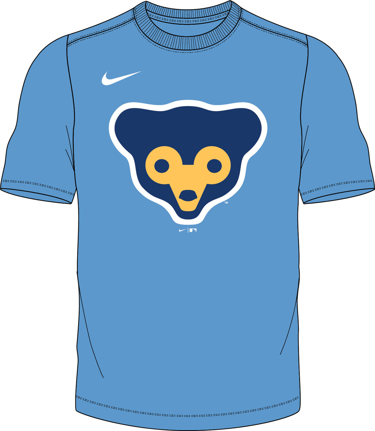 Nike Chicago Cubs Youth Institutional Short Sleeve Crew Neck Tee