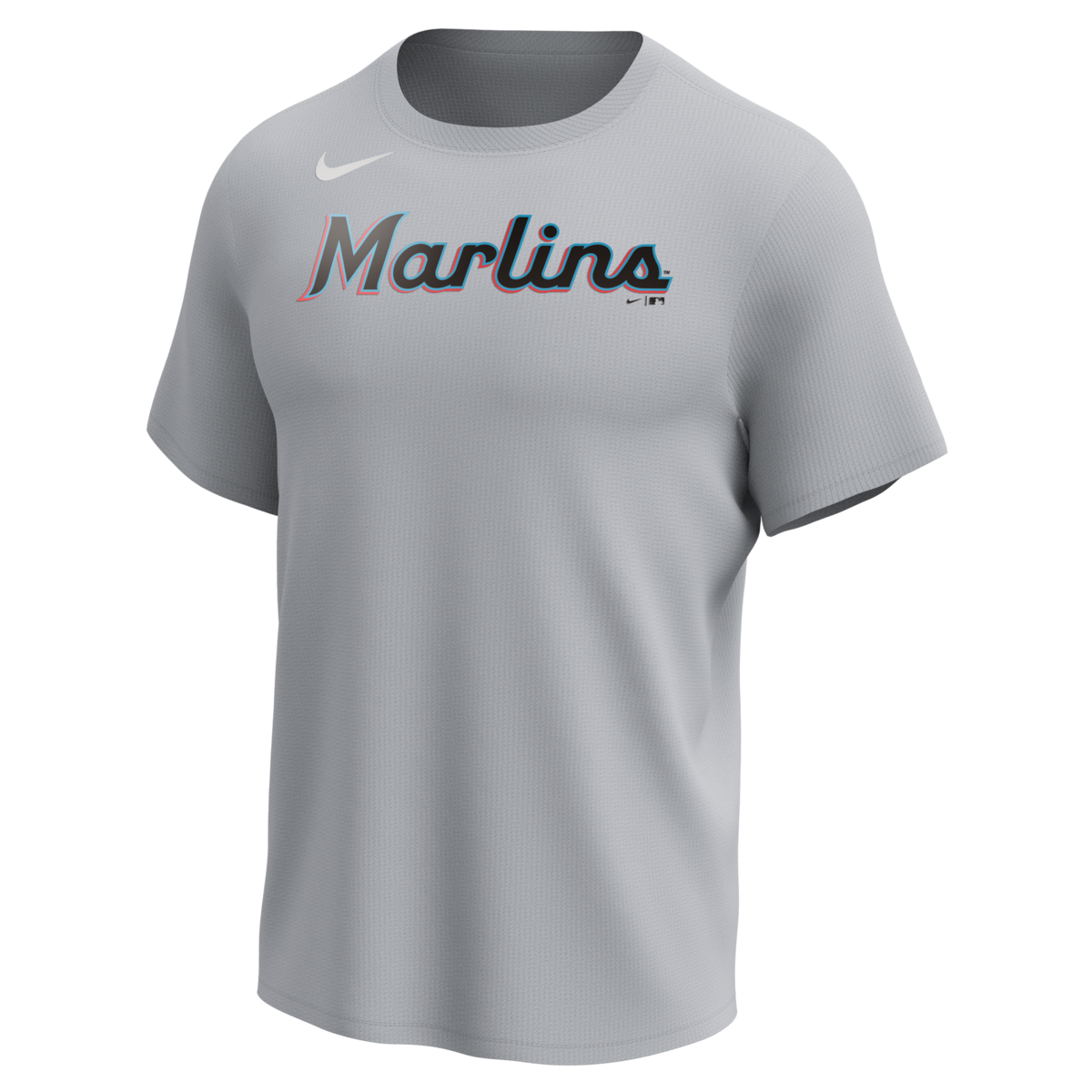 Nike Miami Marlins Men's Crew Neck Synthetic City Connect Tee-2