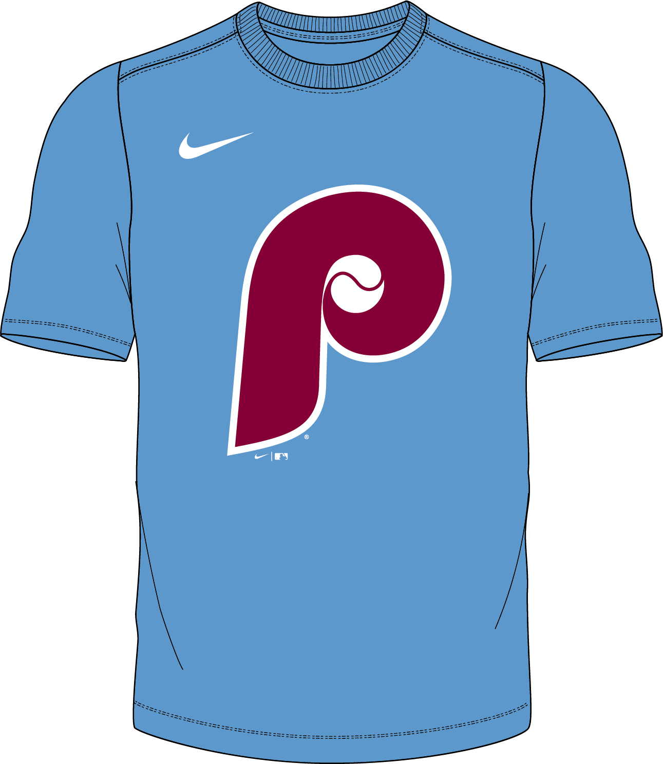 Nike Philadelphia Phillies 80s Youth Institutional Short Sleeve Cooperstown Crew Neck Fan Gear MLB Philadelphia Phillies