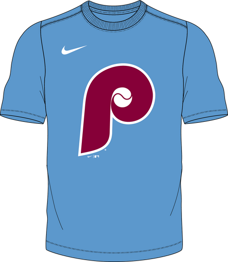 Nike Philadelphia Phillies 80s Youth Institutional Short Sleeve Cooperstown Crew Neck Fan Gear MLB Philadelphia Phillies