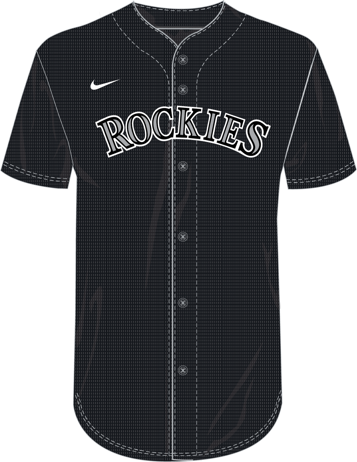 Nike Colorado Rockies Youth Institutional Full Button Jersey Fan Gear MLB Colorado Rockies