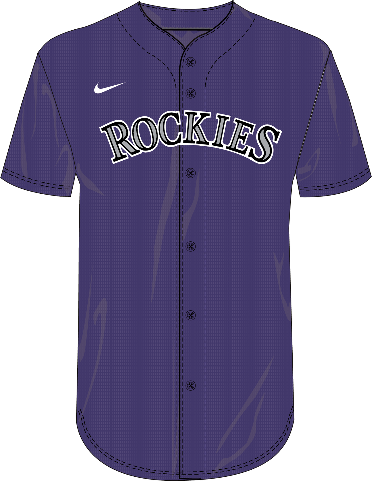 Nike Colorado Rockies Youth Institutional Full Button Jersey Fan Gear MLB Colorado Rockies