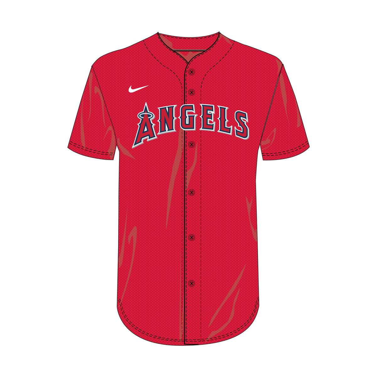 Nike Los Angeles Angels Youth Institutional Full Button Jersey