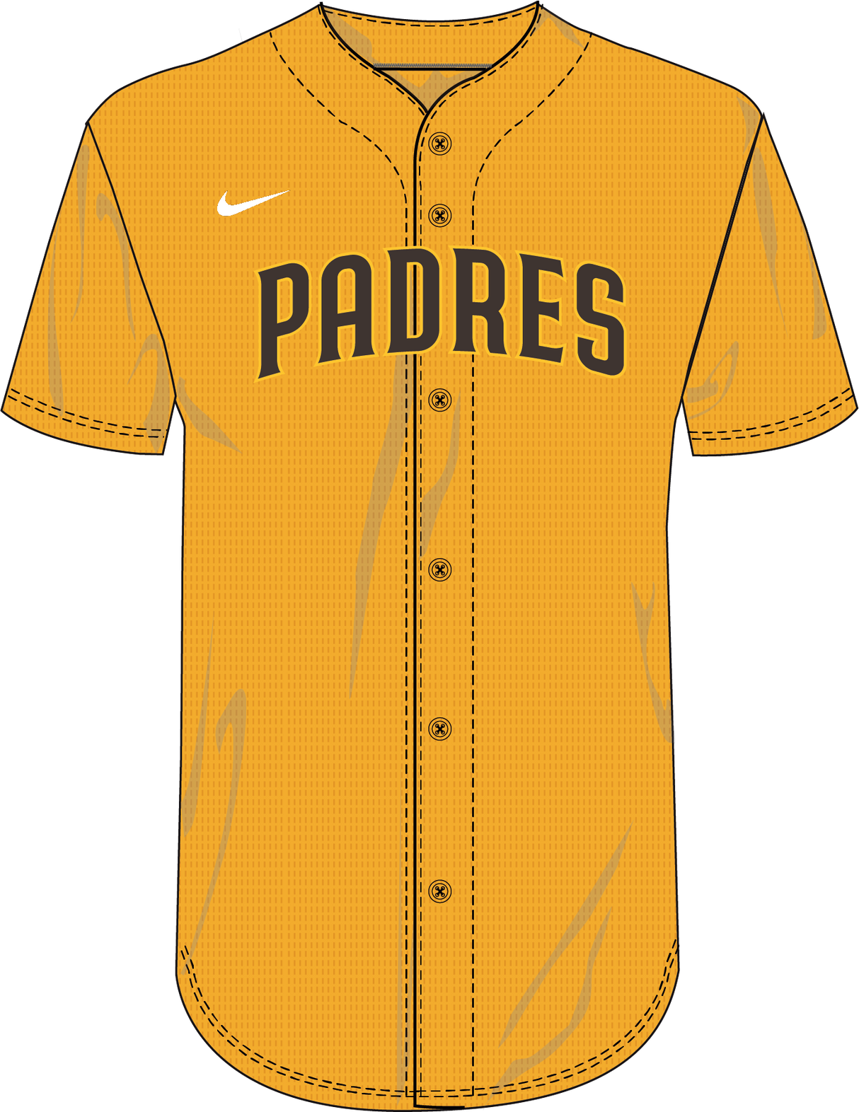Nike San Diego Padres Youth Institutional Full Button Jersey Fan Gear MLB San Diego Padres