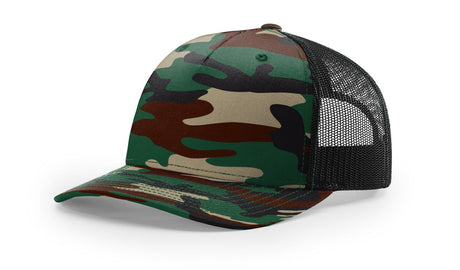 Richardson Camo Printed 112 Five Panel Trucker Hat Unisex Accessories Hats & Caps