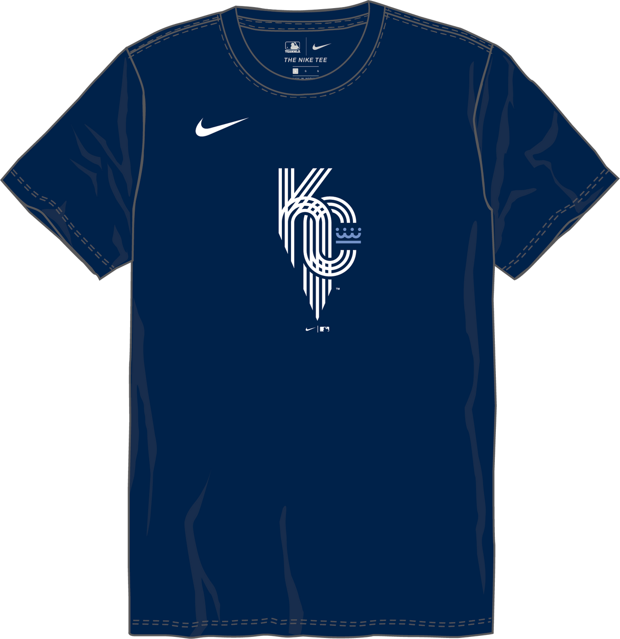 Nike Kansas City Royals Youth Institutional Short Sleeve Crew Neck Tee Fan Gear MLB Kansas City Royals