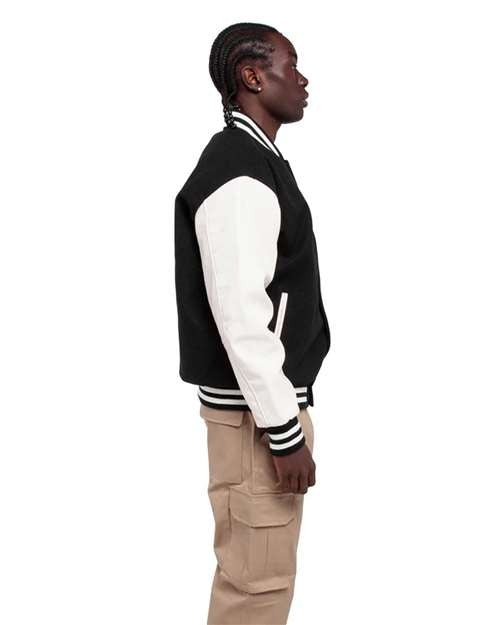 Shaka Wear Men's Letterman Jacket-2