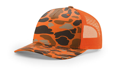 Richardson Camo Printed 112 Five Panel Trucker Hat Unisex Accessories Hats & Caps