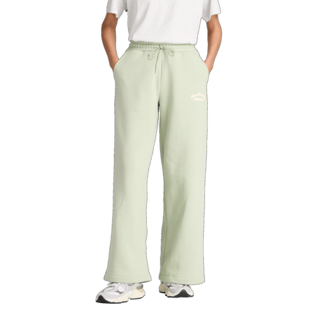 New Balance Women's Linear Heritage Fleece Wide Leg Pant Womens Apparel Pants & Sweatpants