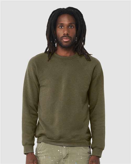 BELLA + CANVAS Unisex Sponge Fleece Raglan Sweatshirt BC3901 1/2 Mens Apparel Sweatshirts & Fleece