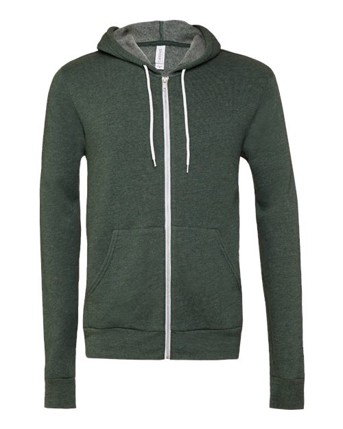 BELLA + CANVAS Unisex Sponge Fleece Full Zip Hoodie Mens Apparel Sweatshirts & Fleece