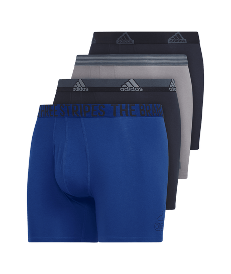 adidas Men's Stretch Cotton 4-Pack Boxer Brief Mens Apparel Underwear