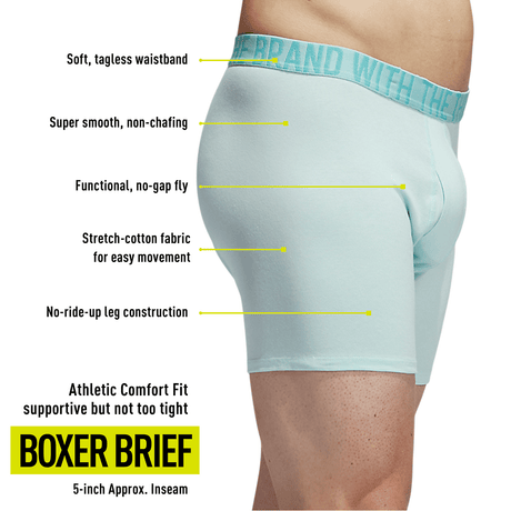 adidas Men's Stretch Cotton 4-Pack Boxer Brief Mens Apparel Underwear