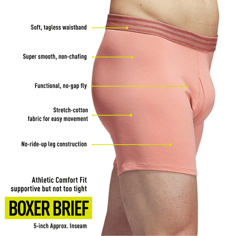 adidas Men's Stretch Cotton 4-Pack Boxer Brief Mens Apparel Underwear