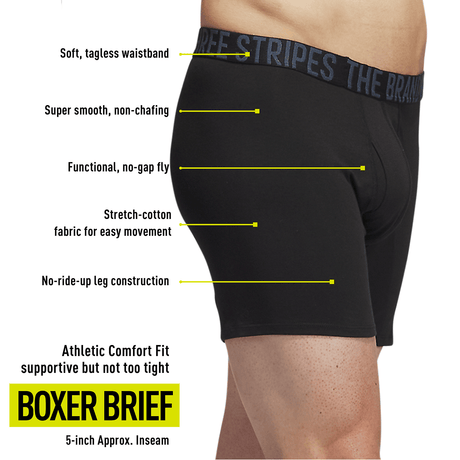 adidas Men's Stretch Cotton 4-Pack Boxer Brief Mens Apparel Underwear