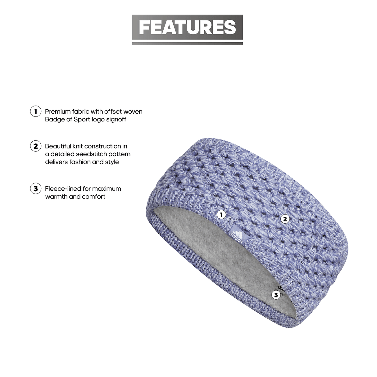 adidas Women's Crestline Headband Unisex Accessories Hats & Caps