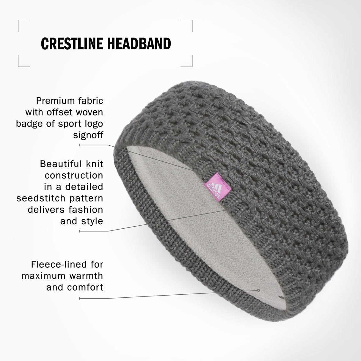 adidas Women's Crestline Headband Unisex Accessories Hats & Caps