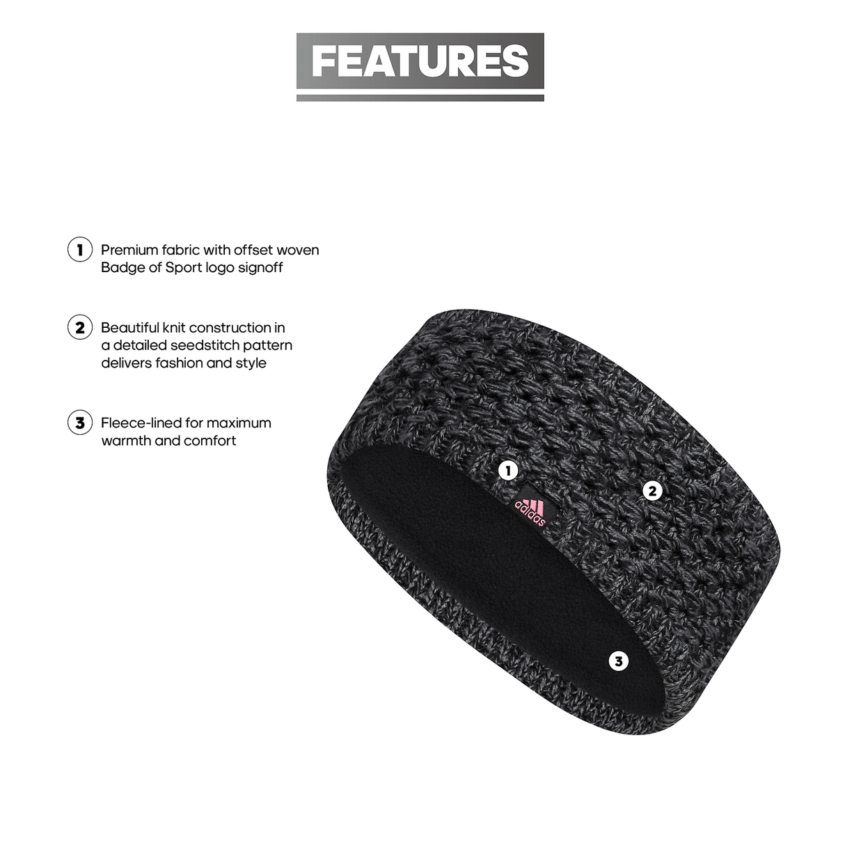 adidas Women's Crestline Headband Unisex Accessories Hats & Caps