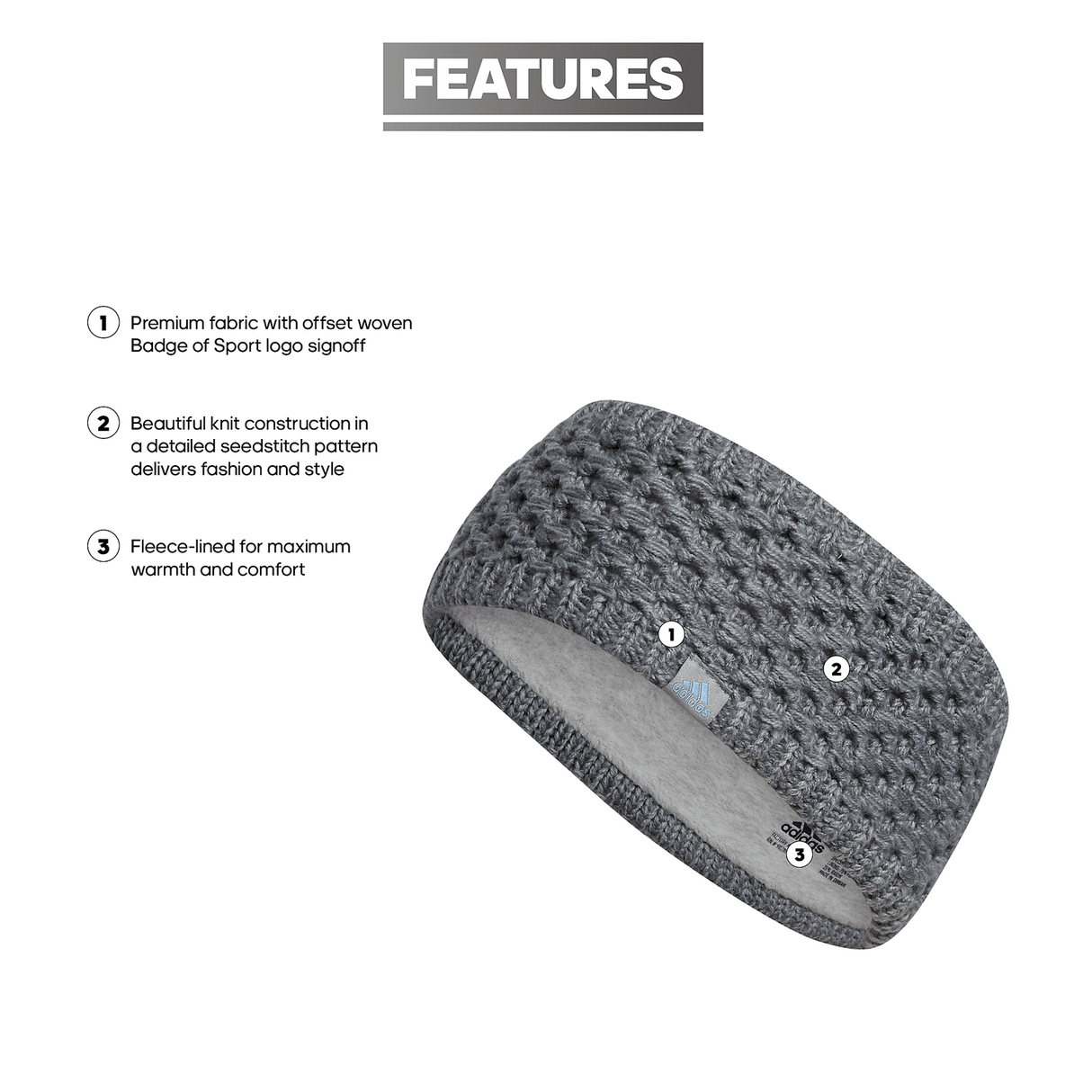 adidas Women's Crestline Headband Unisex Accessories Hats & Caps