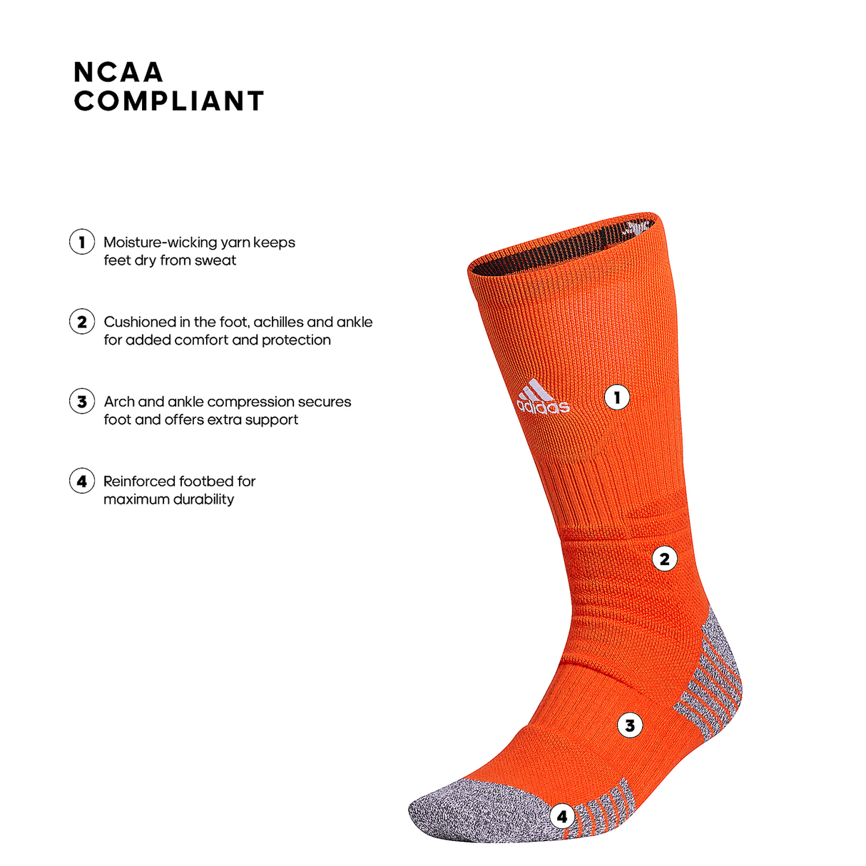 adidas 5-Star Team Cushioned Crew Socks Unisex Accessories Socks