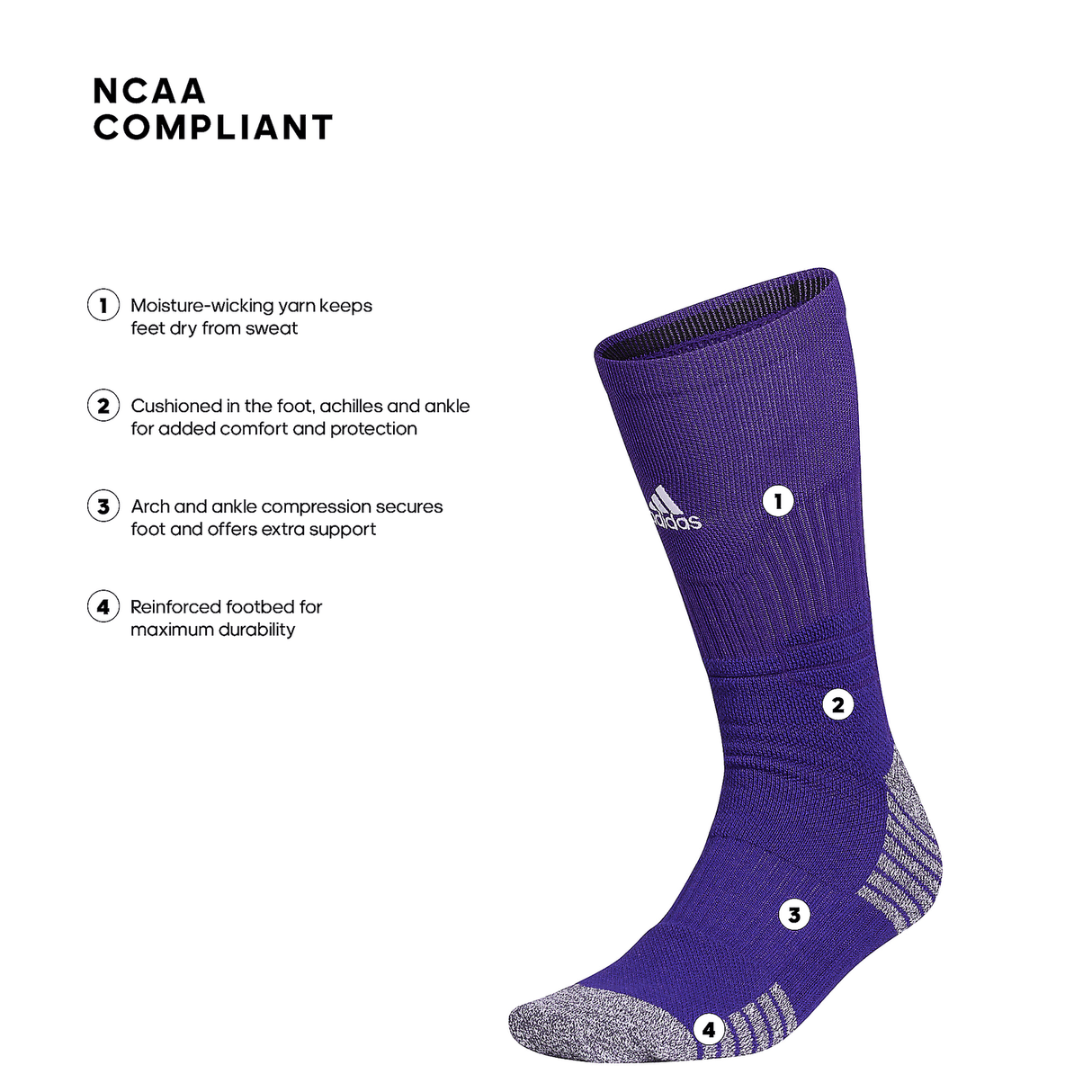 adidas 5-Star Team Cushioned Crew Socks Unisex Accessories Socks