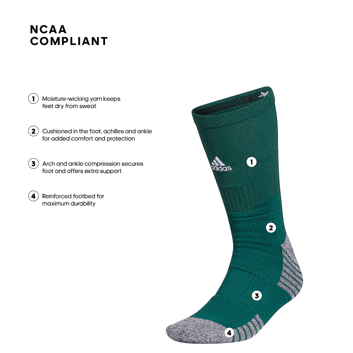 adidas 5-Star Team Cushioned Crew Socks Unisex Accessories Socks