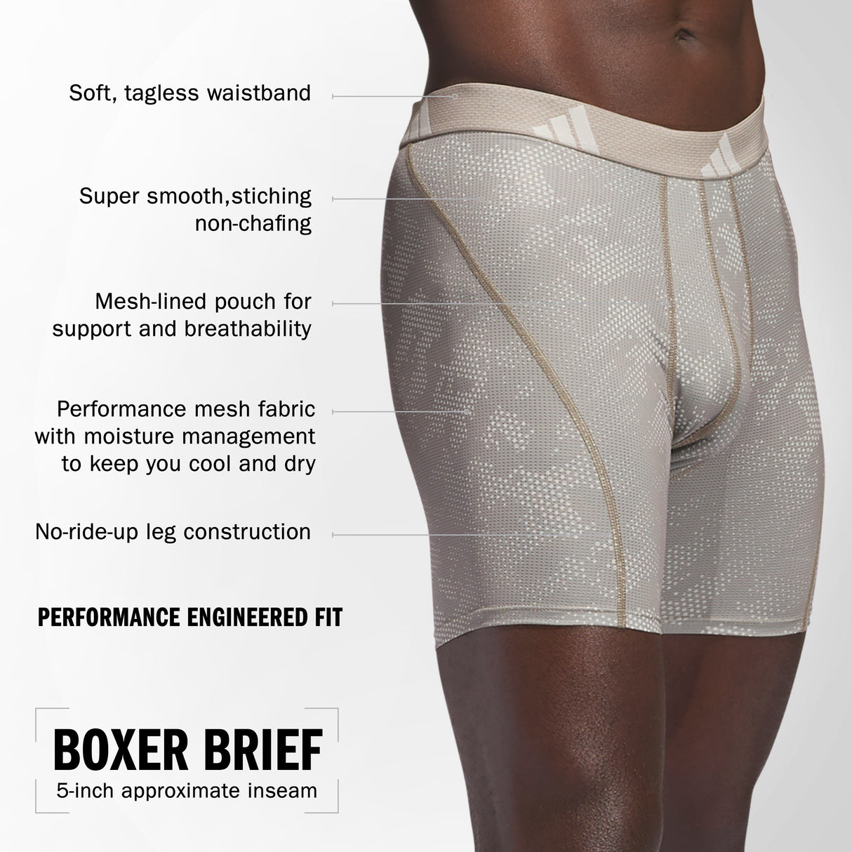 adidas Men's Performance Mesh Graphic 3-Pack Boxer Brief-2