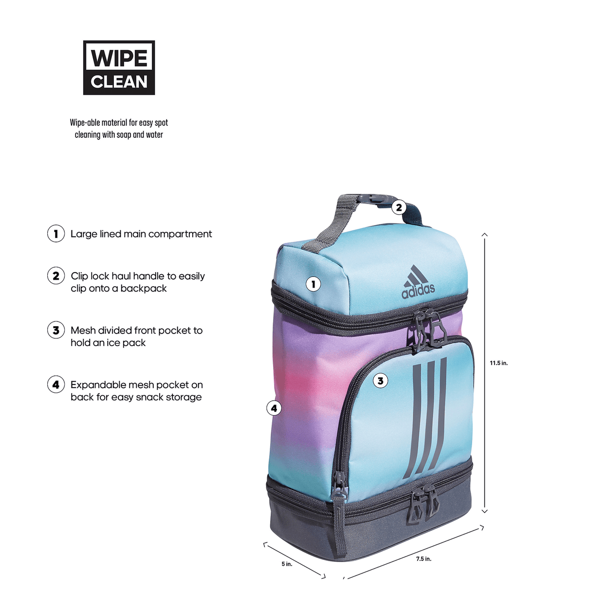 adidas Excel 2 Lunch Bag Unisex Accessories Bags & Backpacks