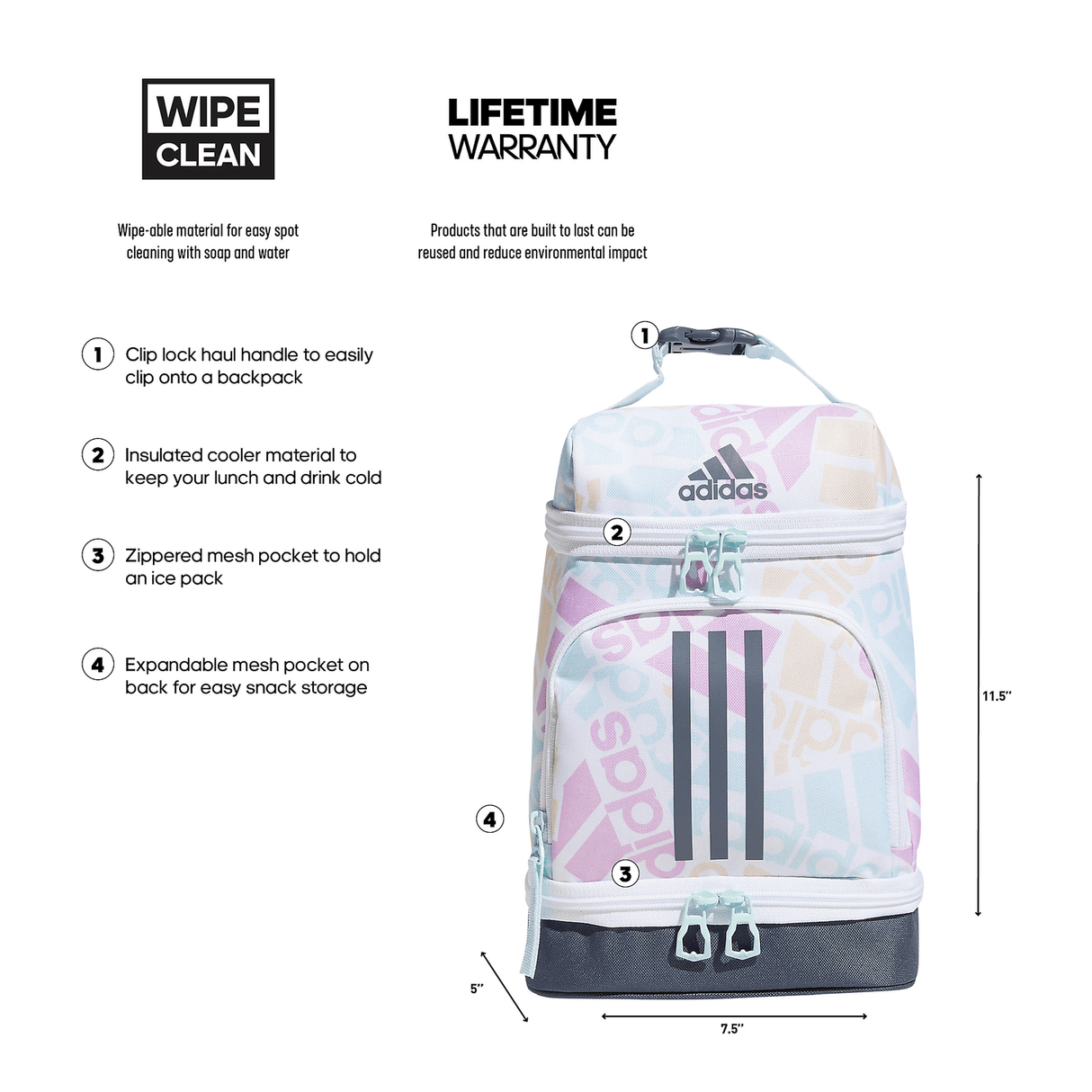 adidas Excel 2 Lunch Bag Unisex Accessories Bags & Backpacks