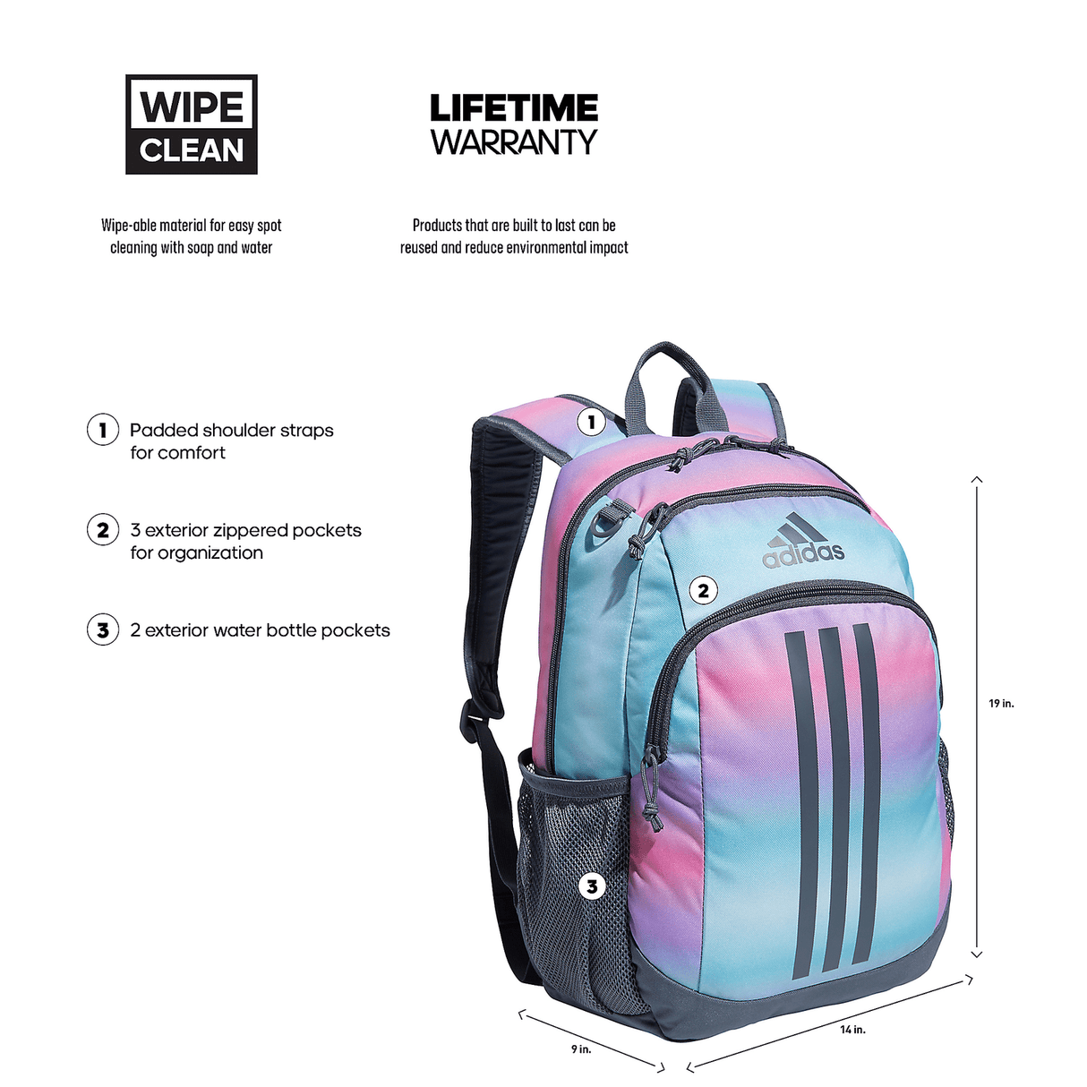 adidas Young BTS Creator 2 Backpack Unisex Accessories Bags & Backpacks