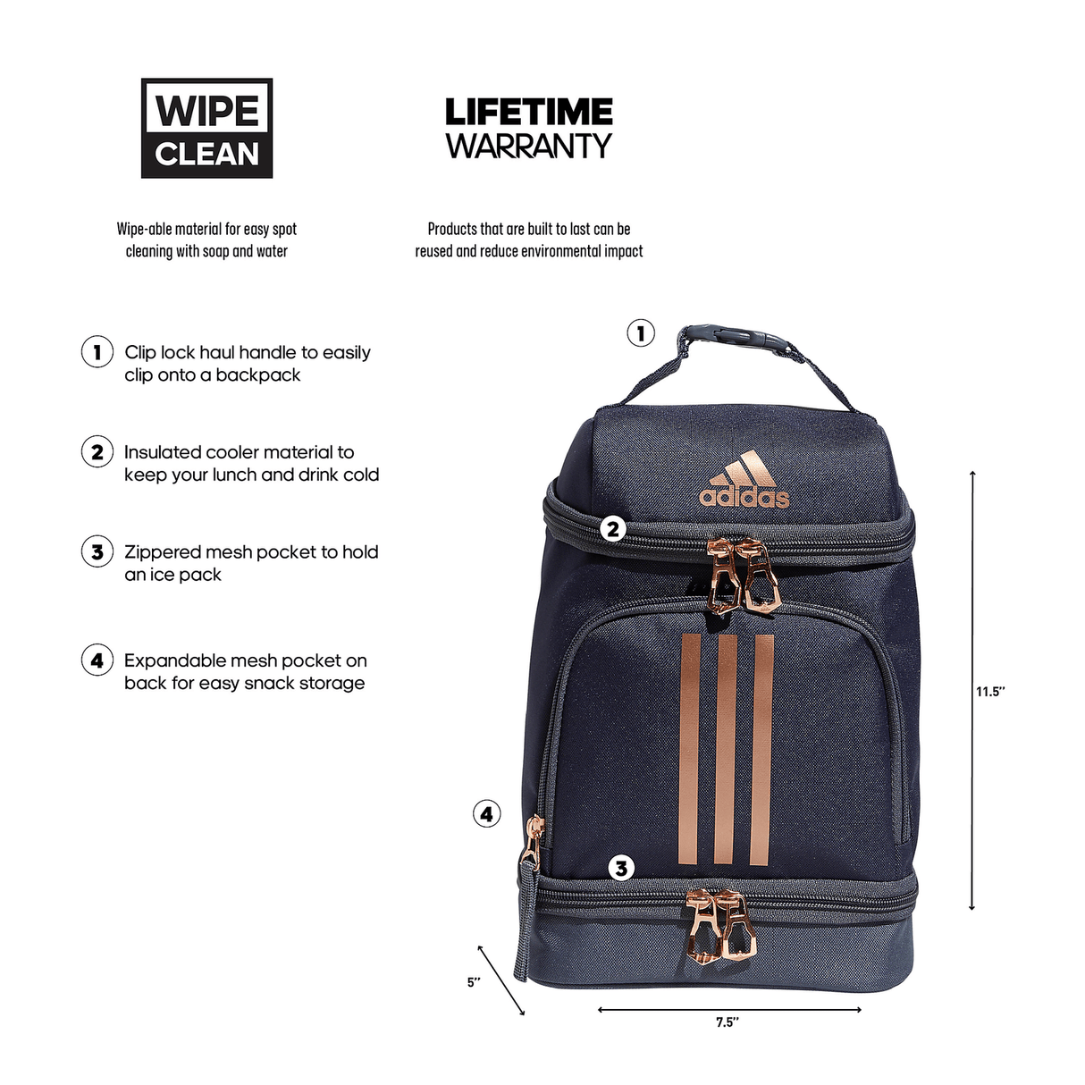 adidas Excel 2 Lunch Bag Unisex Accessories Bags & Backpacks