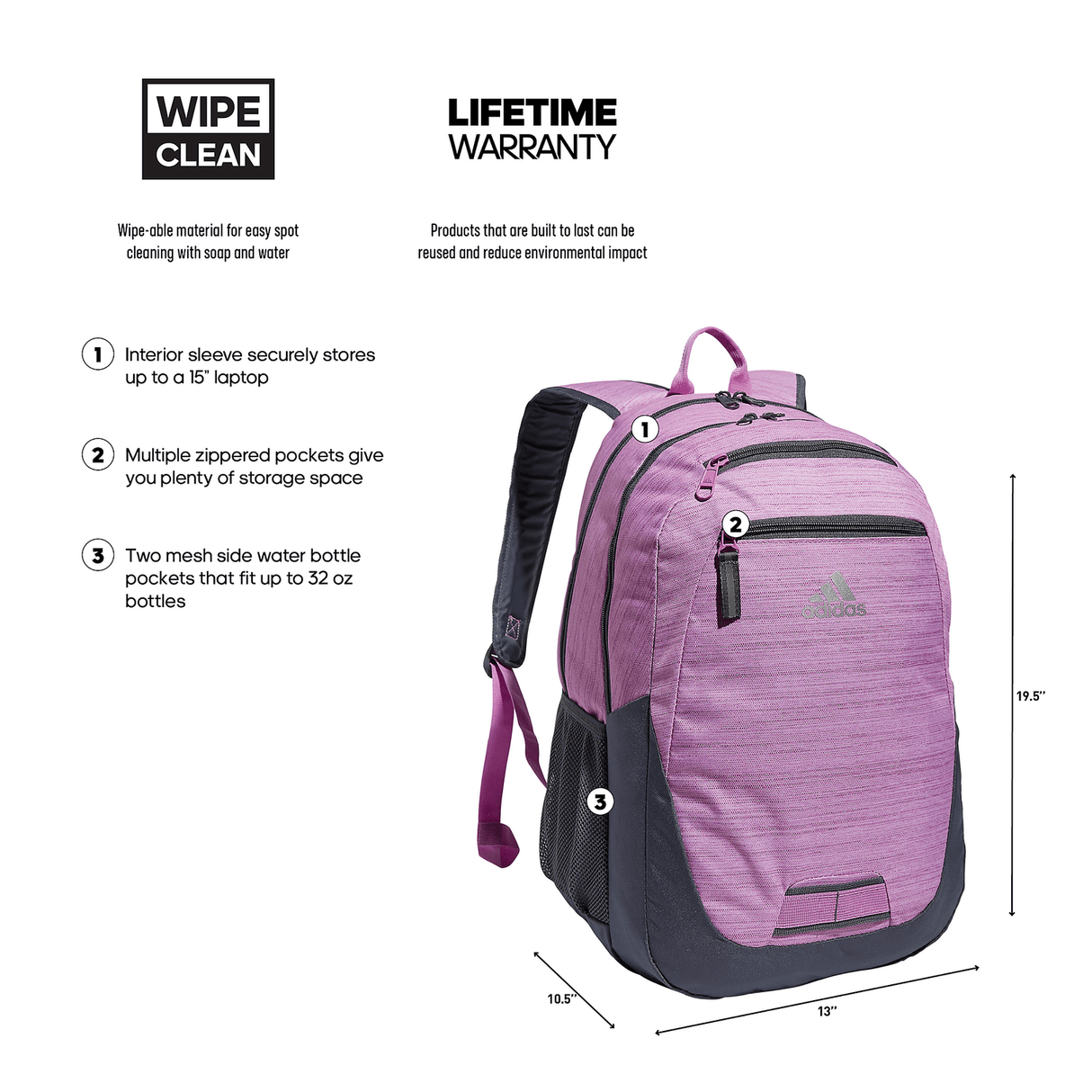 adidas Foundation 6 Backpack Unisex Accessories Bags & Backpacks