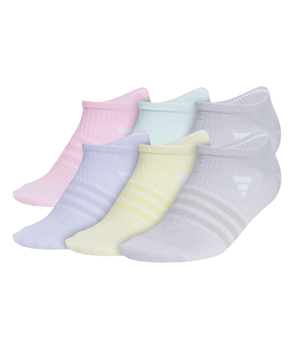 adidas Girl's Superlite 3.0 6-Pack No Show Socks Unisex Accessories Socks