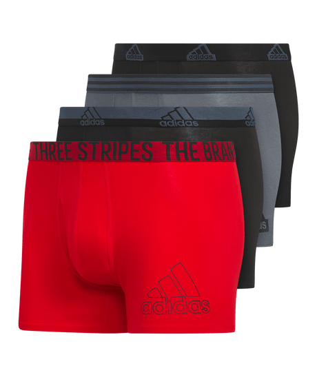 adidas Men's Stretch Cotton 4-Pack Trunk Mens Apparel Underwear