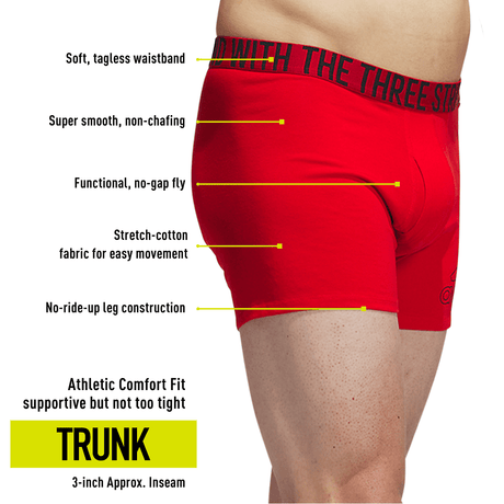 adidas Men's Stretch Cotton 4-Pack Trunk Mens Apparel Underwear