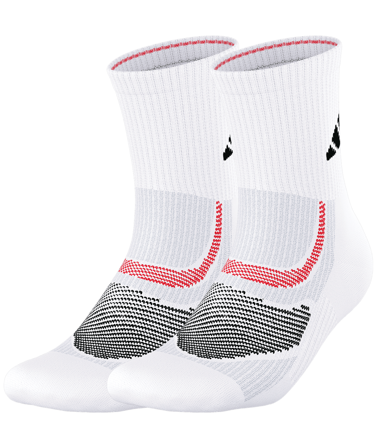 adidas Unisex Superlite Performance 2-Pack High Quarter Socks Unisex Accessories Socks