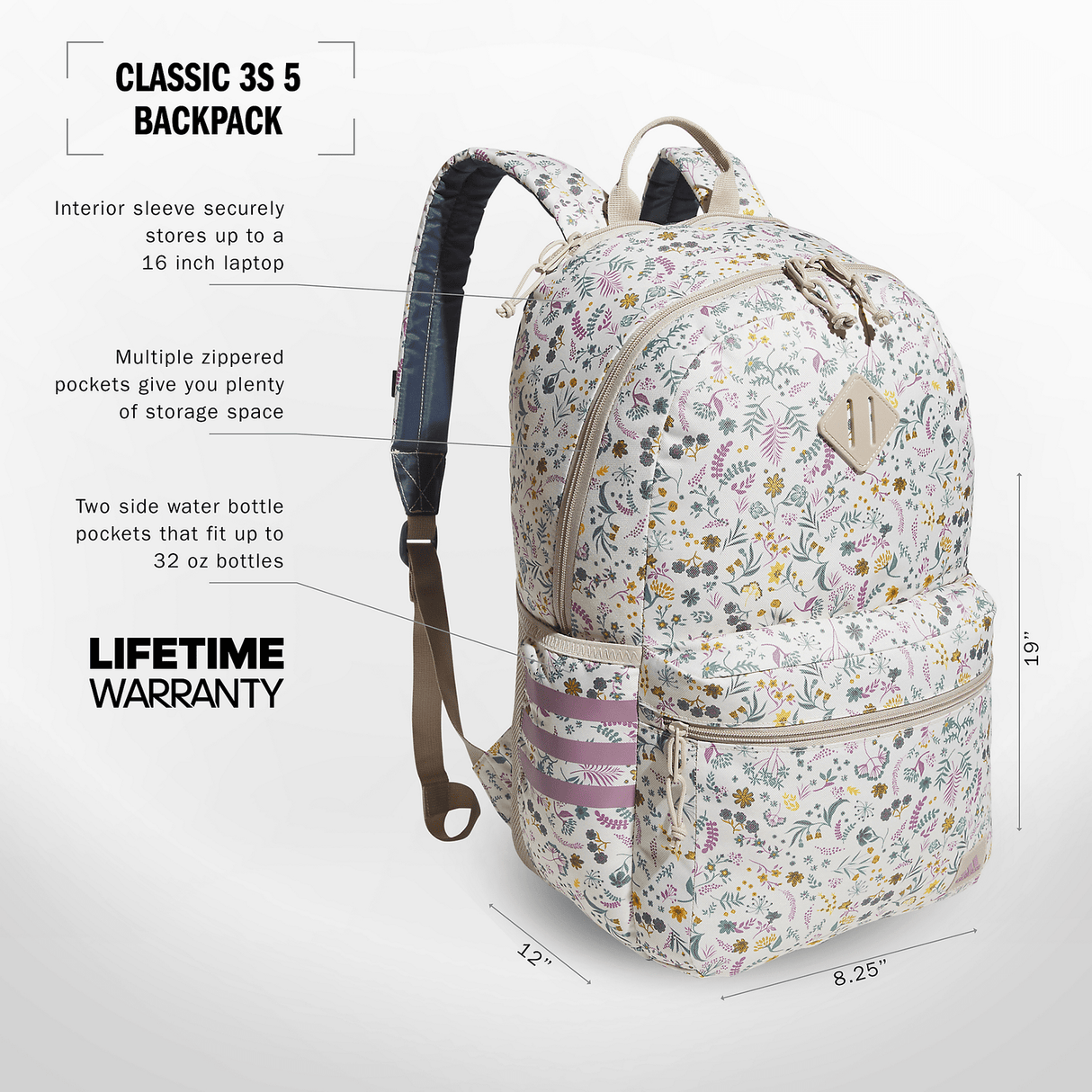 adidas Classic 3S 5 Backpack Unisex Accessories Bags & Backpacks