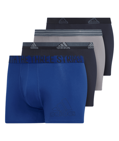 adidas Men's Stretch Cotton 4-Pack Trunk Mens Apparel Underwear
