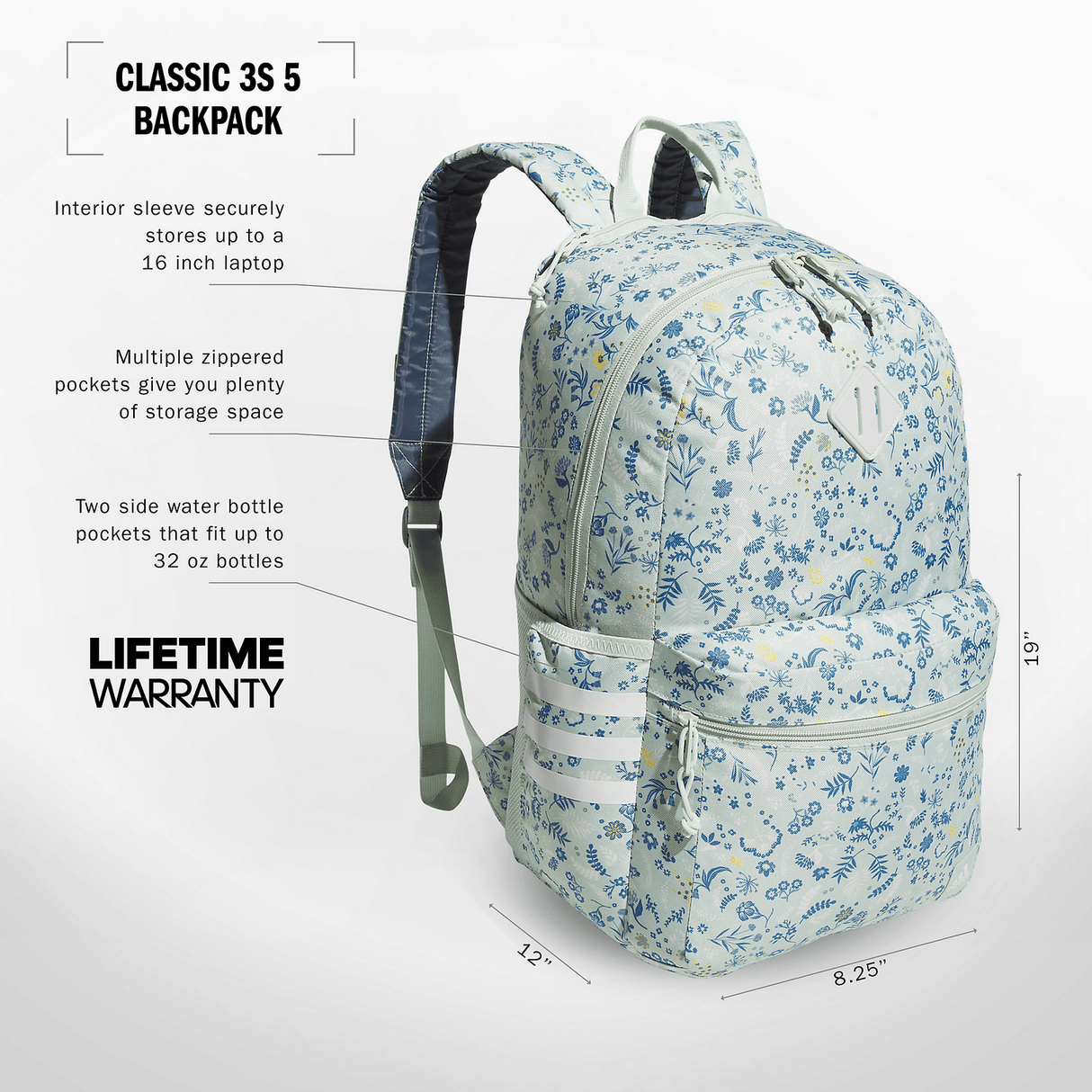 adidas Classic 3S 5 Backpack Unisex Accessories Bags & Backpacks