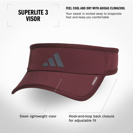 adidas Men's Superlite 3 Visor Unisex Accessories Hats & Caps