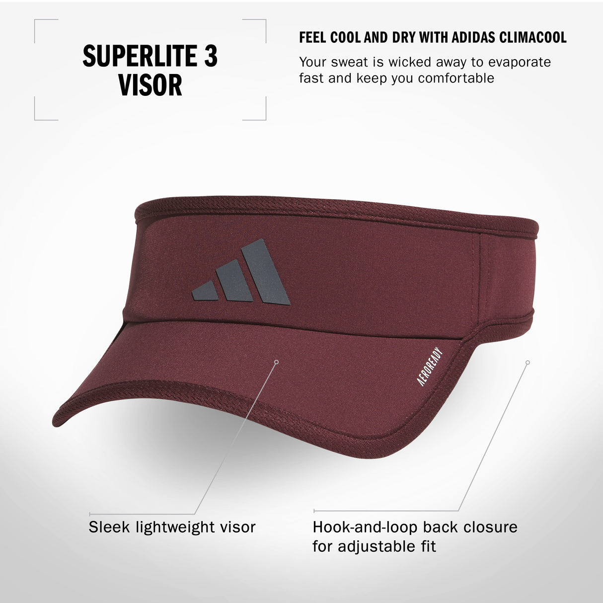 adidas Men's Superlite 3 Visor-2