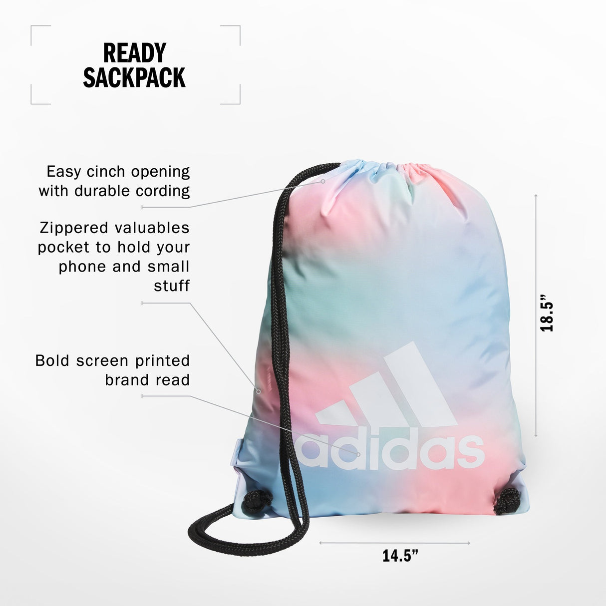 adidas Ready Sackpack Unisex Accessories Bags & Backpacks