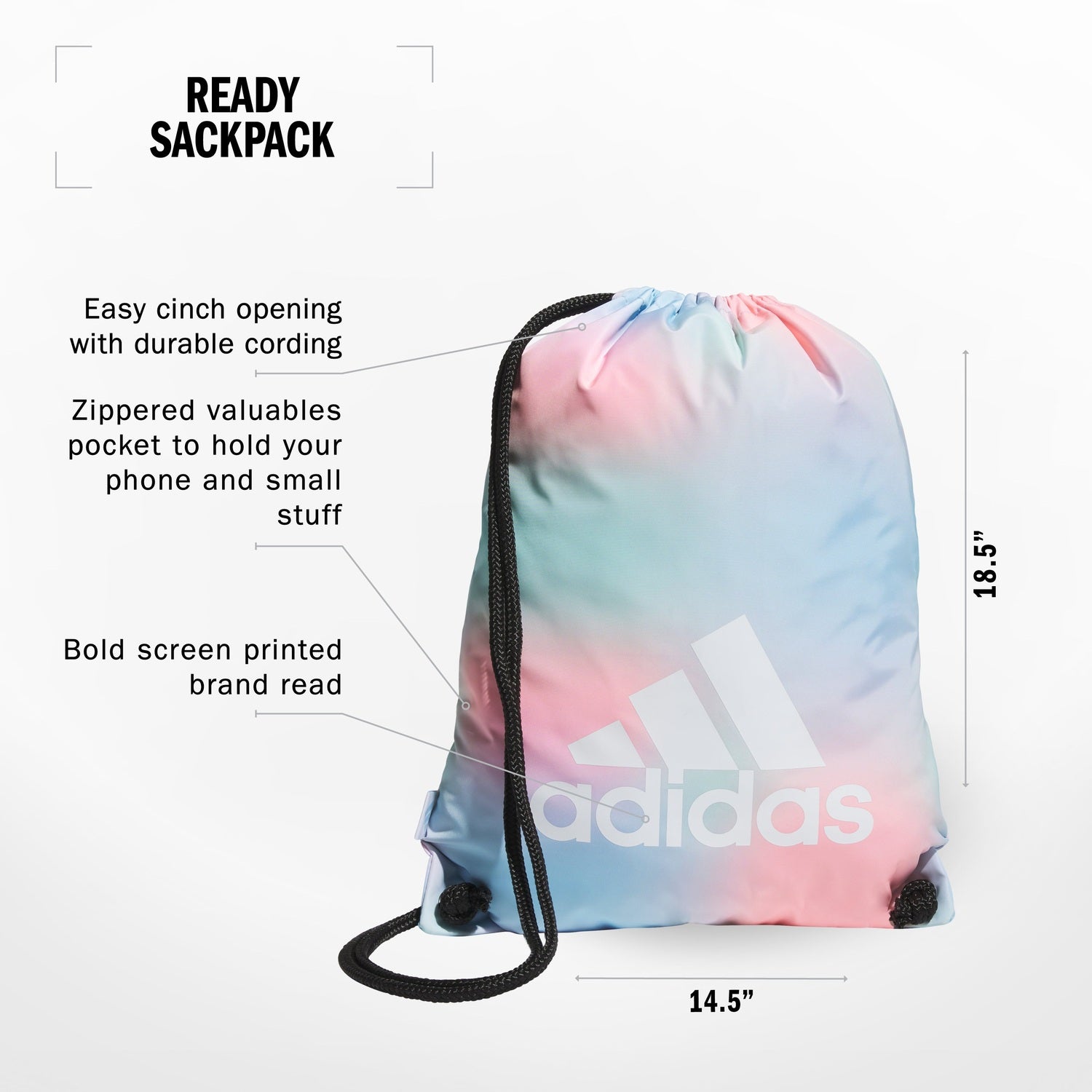 adidas Ready Sackpack Unisex Accessories Bags & Backpacks