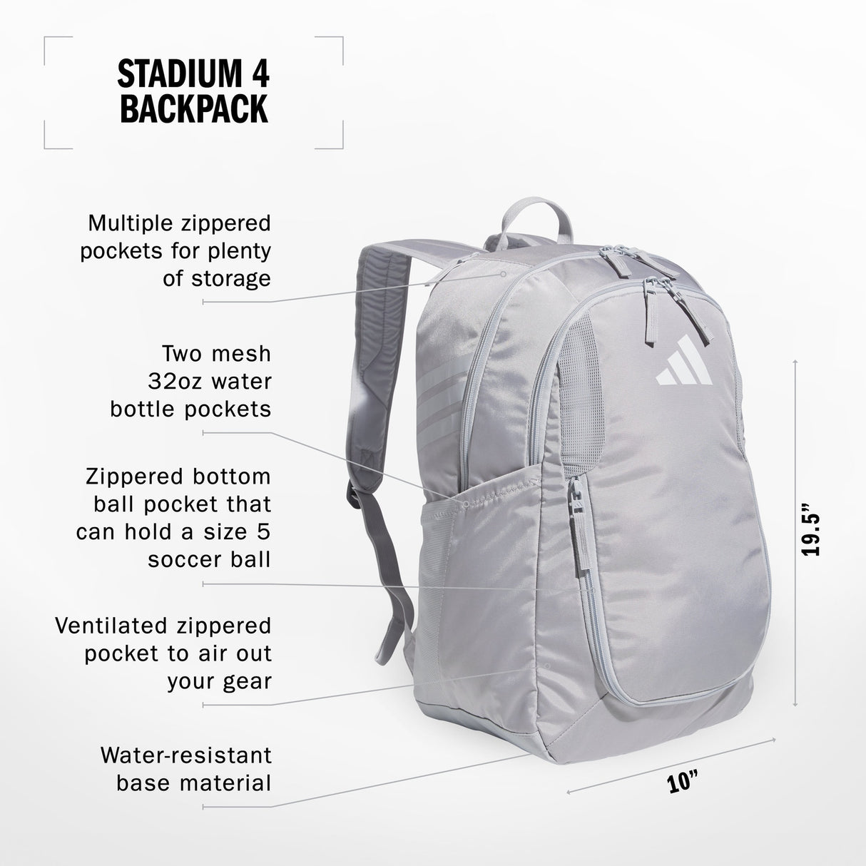 adidas Stadium 4 Backpack Unisex Accessories Bags & Backpacks