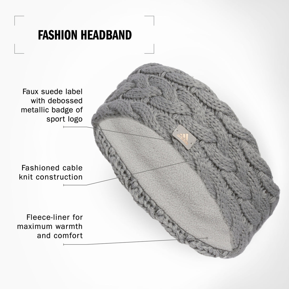 adidas Women's Fashion Headband Unisex Accessories Hats & Caps
