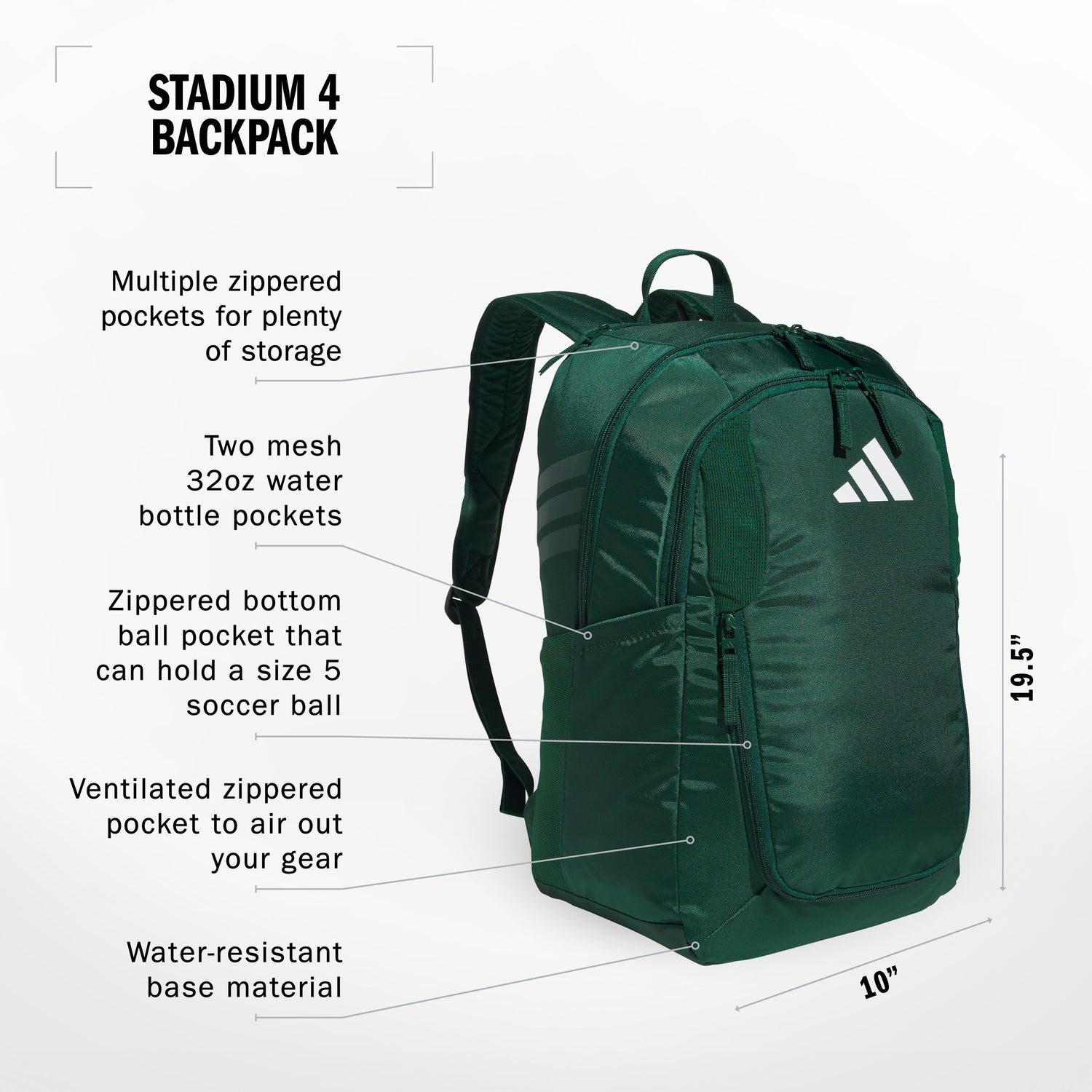 adidas Stadium 4 Backpack Unisex Accessories Bags & Backpacks