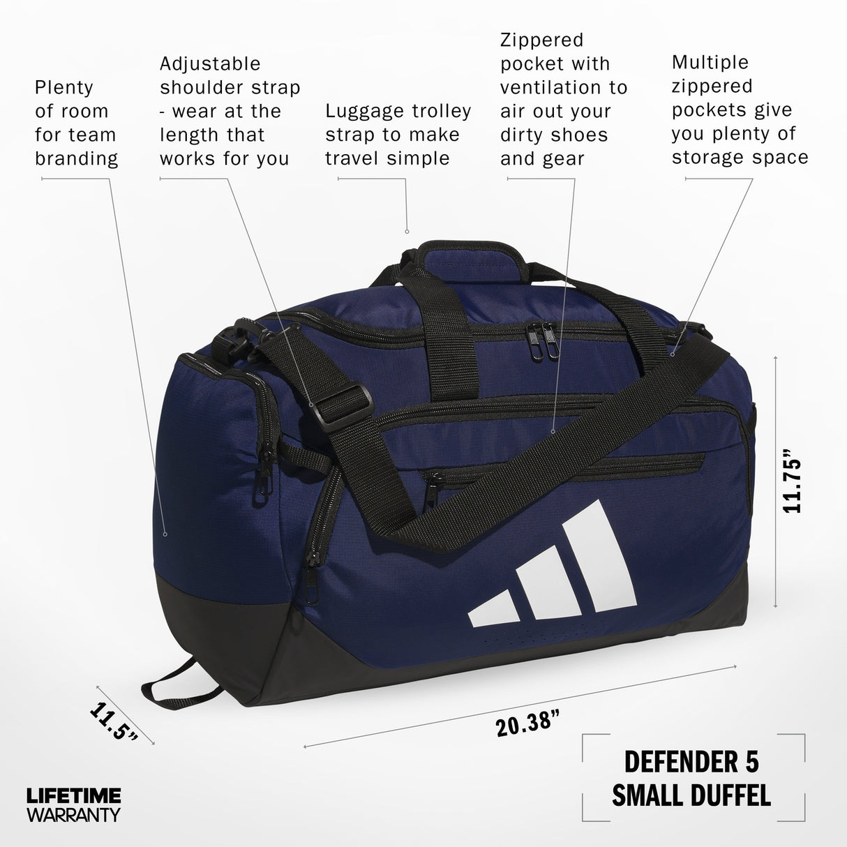 adidas Defender 5 Small Duffel Unisex Accessories Bags & Backpacks