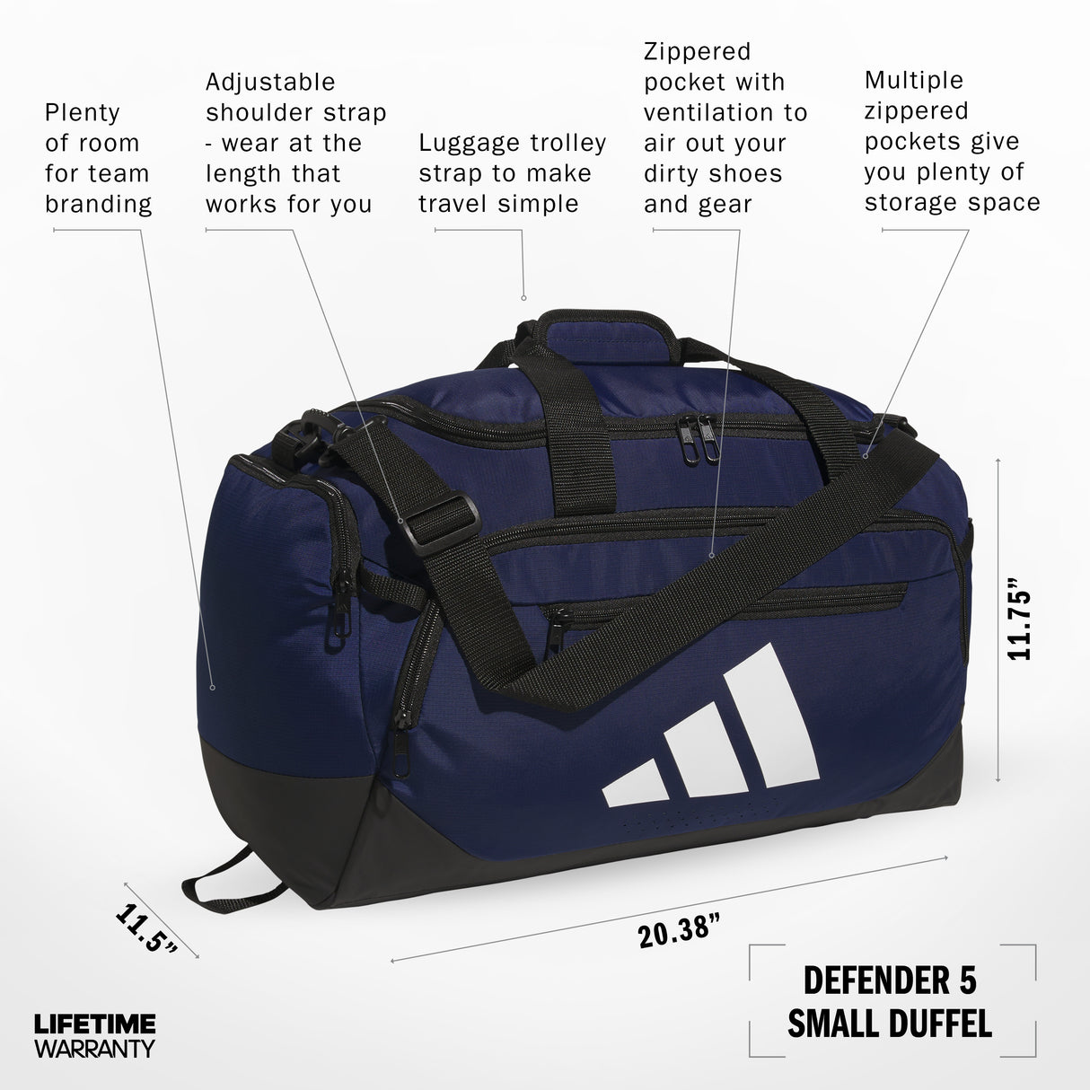 adidas Defender 5 Small Duffel-2
