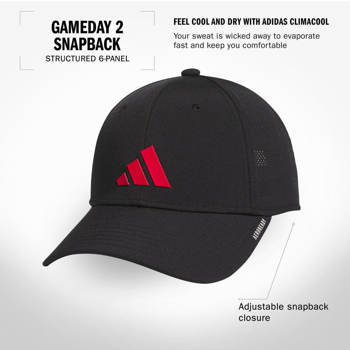adidas Youth Gameday 2 Snapback Unisex Accessories Hats & Caps